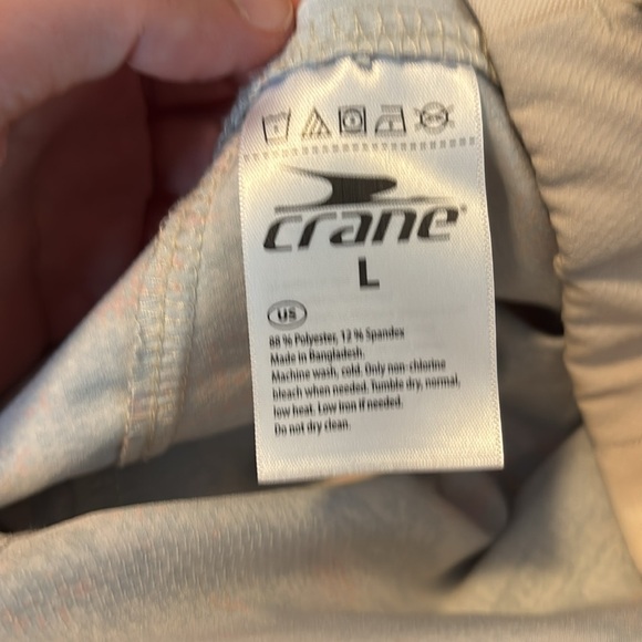 Crane men’s cream and gray 7” inseam athletic shorts size large - Picture 8 of 8